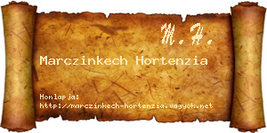 Marczinkech Hortenzia névjegykártya